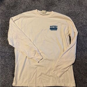 Cream Long Sleeve NATURE BACKS Shirt size XL COMFORT COLORS